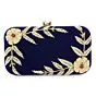 Bridal Navy Blue Box Clutch Bag Purse 