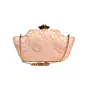 Women Peach Leaf Embroidered Clutch