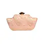 Women Peach Leaf Embroidered Clutch