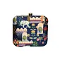 Women Blue Theme Botanic Printed Clutch