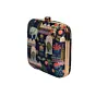 Women Blue Theme Botanic Printed Clutch