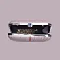 Woman Beige Based Evil Eye Printed Clutch