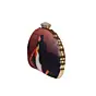 Women Maroon Durga Printed D-Shape Clutch