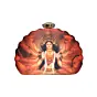 Women Goddess Durga Printed D-Shape Clutch