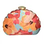 Women Pink And Yellow Floral Printed Clutch