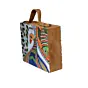 Woman Madhubani Peacock Printed Suitcase Style Clutch