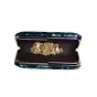 Women Black and Blue Sequins Fabric Party Clutch
