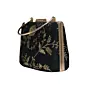 Women Black And Silver Brocade Party Clutch