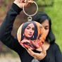 Women Portrait Caricature Personalised Round Clutch Bag