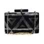 Woman Black And Silver Sequins Party Clutch