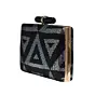 Woman Black And Silver Sequins Party Clutch