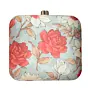 Woman Red Floral Printed Clutch