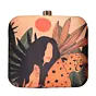Woman Leopard Lady Printed Clutch