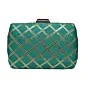 Woman Blue Ethnic Party Clutch