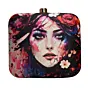 Woman Portrait Printed Clutch