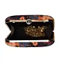 Women Blue And Beige Printed Clutch