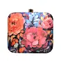 Woman Pink And Orange Floral Printed Clutch