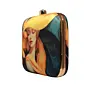 Woman Yellow Scarf Lady Printed Clutch