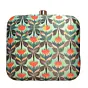 Woman Blue And Orange Floral Printed Clutch