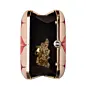 Woman Biege And Red Flower Printed Clutch