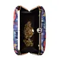 Woman Pink And Orange Floral Printed Clutch