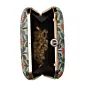 Woman Blue And Orange Floral Printed Clutch