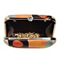 Woman Multicolour Abstract Art Printed Clutch