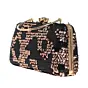 Woman Rose Gold And Black Sequins Party Clutch