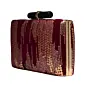 Women Golden Sequins Maroon Embroidery Clutch