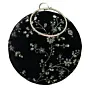 Women Black And Golden Floral Sequins Embroidery Clutch