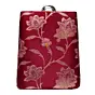 Women Maroon Floral Brocade Vertical Clutch