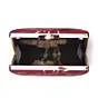 Women Maroon Floral Brocade Vertical Clutch
