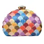 Women Multicolour Pattern Embroidery Clutch