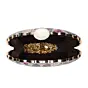 Woman White Multipattern Moon shape Clutch