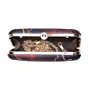 Women Wine Color Flow Art Printed Clutch