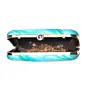 Woman Sky Blue Flow Art Printed Clutch
