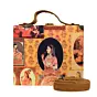 Women Mughal Empress Printed Suitcase Style Clutch Bag