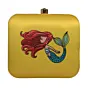 Women Mermaid Print Clutch Bag with Detachable Sling