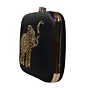 Women Black Mandala Elephant Printed Clutch Bag