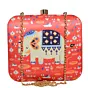 Women Quirky Elephant Printed Clutch