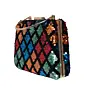 Women Multicolor Sequins Embroidery Clutch