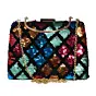 Women Multicolor Sequins Embroidery Clutch