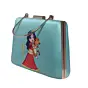 Women Blue Durga Printed Clutch