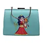 Women Blue Durga Printed Clutch