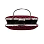 Women Red Zigzag Pattern Embroidery Party Clutch