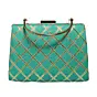 Woman Turquoise Gota Patti Fabric Clutch