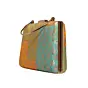 Women Yellow Multipattern Brocade Fabric Clutch