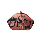 Women Black And Red Pastel Printed Clutch