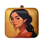 Women Yellow Pretty Woman Portrait Clutch