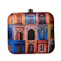 Woman Classic Mughal Doors Printed Clutch